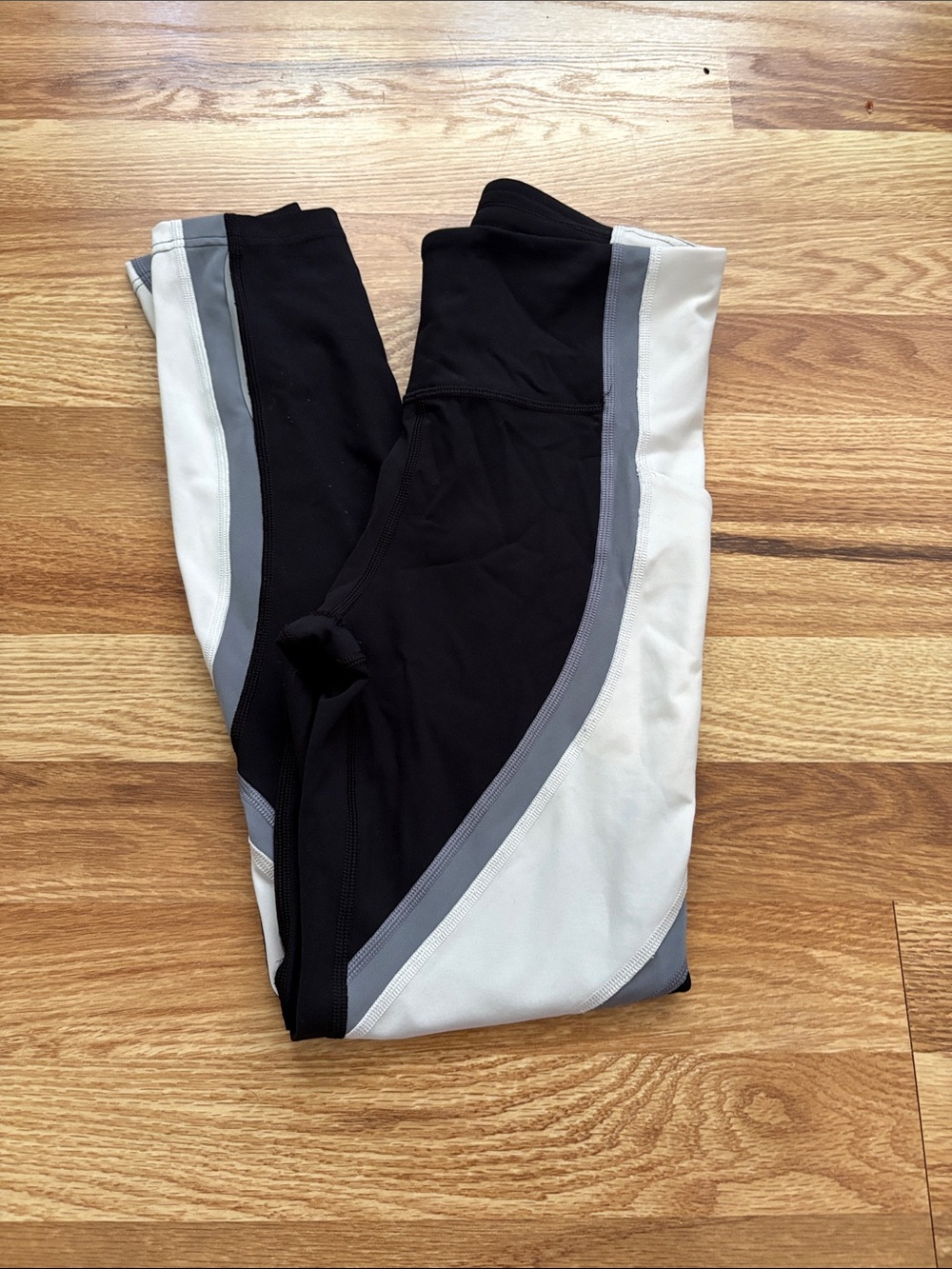 lululemon athletica Black, White & Gray Kids Athletic Leggings
